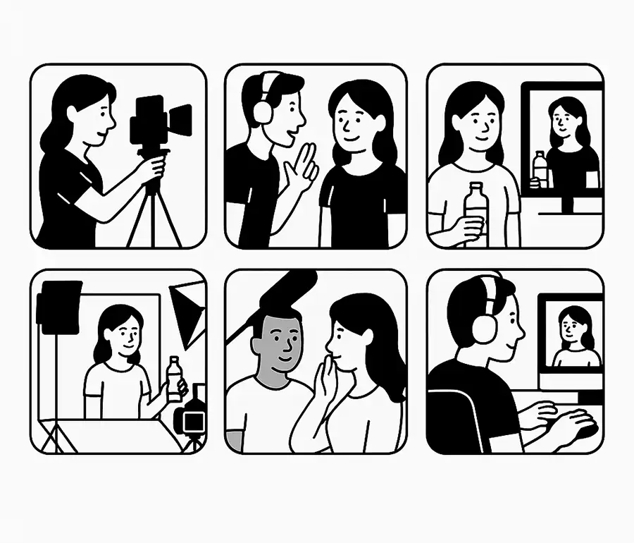 Illustration of commercial photography workflow
