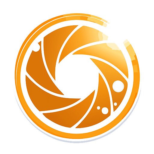 Chaplin Studio Favicon: orange lens with flares