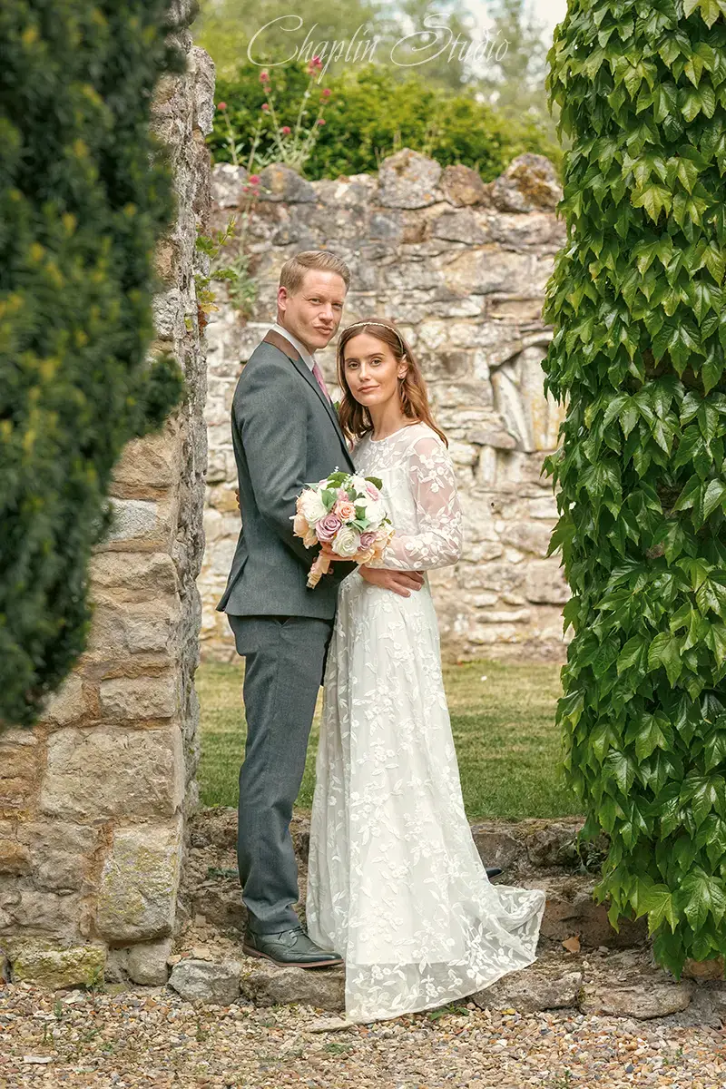 Wedding couple captured in natural light