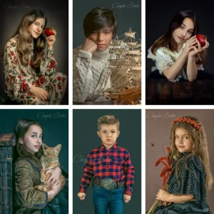 Collection of artistic children's portraits by Chaplin Studio.